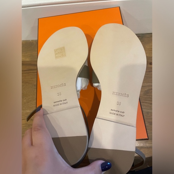 NEW! Hermes Santorini Etoupe Size 38 - Picture 8 of 8